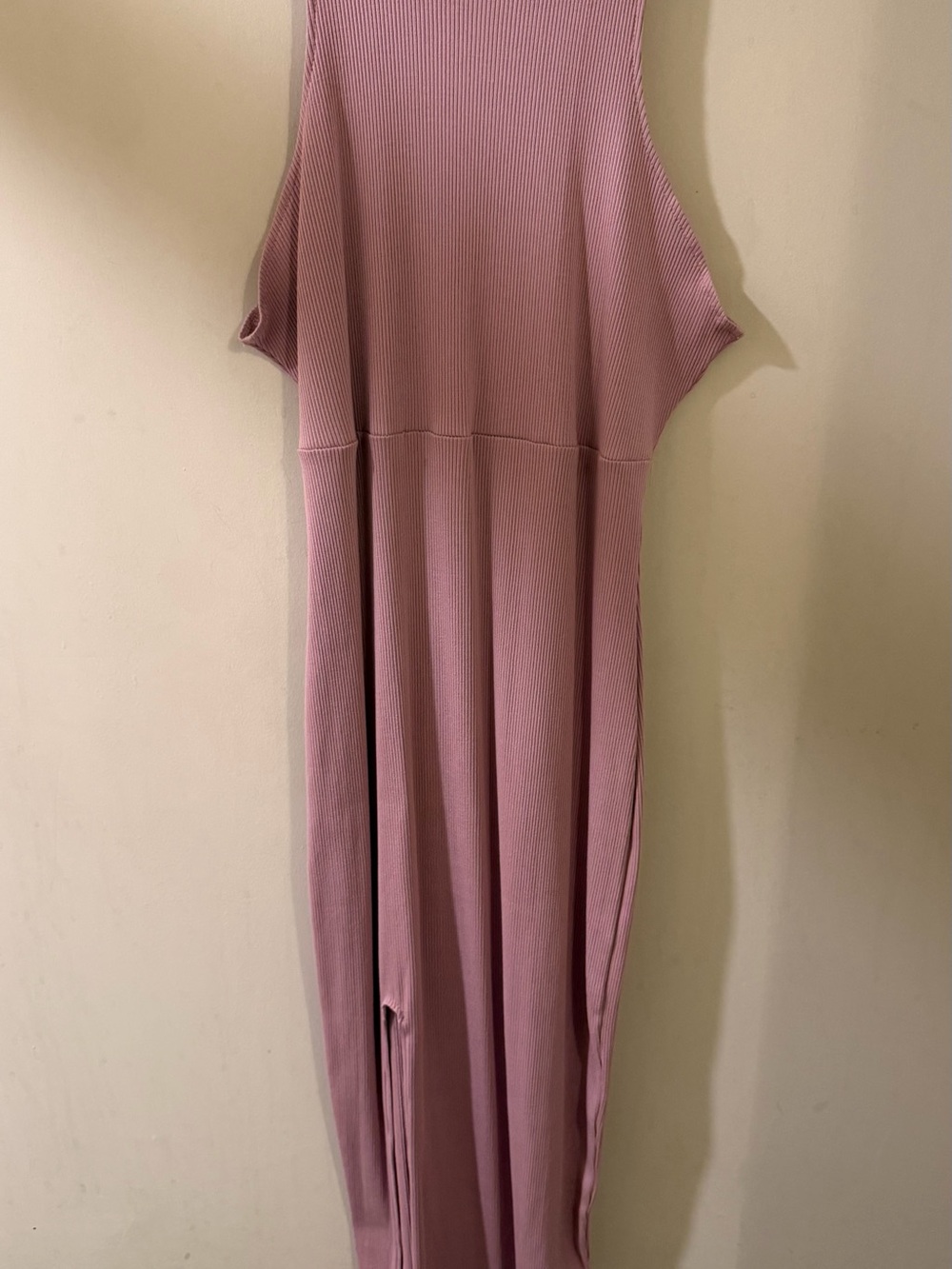 VENUS Sleeveless Ribbed Maxi Dress in Dusty Mauve